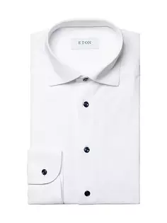 Рубашка приталенного кроя, эластичная в четырех направлениях Eton, белый