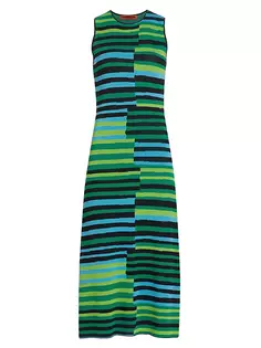 Трикотажное платье макси в полоску Axon Simon Miller, цвет horizontal stacked stripe