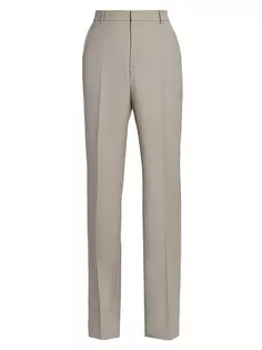Широкие шерстяные брюки Ami Paris, серо-коричневый