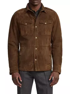 Замшевая куртка-рубашка Chilton Ralph Lauren Purple Label, коричневый