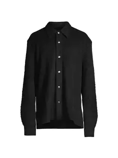 Верхняя рубашка из шерсти альпаки Jil Sander, черный