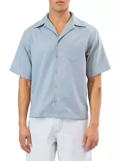 Рубашка оверсайз на пуговицах спереди Rta, синий