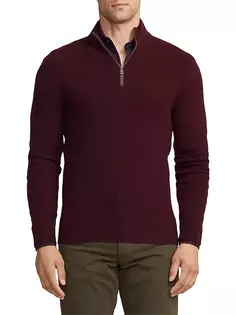 Кашемировый свитер с молнией до половины длины Birdseye Ralph Lauren Purple Label, цвет burgundy