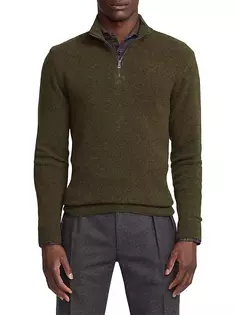 Кашемировый свитер с молнией до половины длины Birdseye Ralph Lauren Purple Label, мультиколор