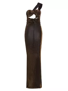 Платье Abel с блестками и вырезами Ronny Kobo, цвет bronze