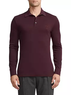 Шерстяная рубашка-поло с длинными рукавами Ralph Lauren Purple Label, цвет burgundy