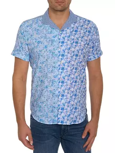 Рубашка с цветочным принтом Fontana Robert Graham, синий
