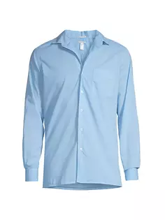 Рубашка Bowles на пуговицах спереди Massimo Alba, цвет sky blue