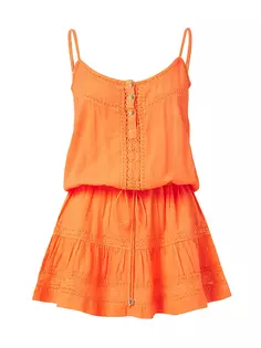 Мини-платье Kelly, связанное крючком Melissa Odabash, цвет orange