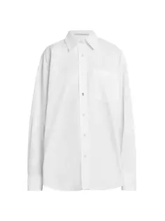 Легендарная рубашка оверсайз из хлопка с длинными рукавами Stella Mccartney, белый