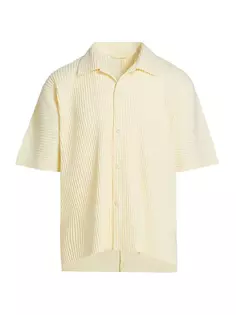 Рубашка июля со складками на пуговицах спереди Homme Plissé Issey Miyake, цвет light yellow