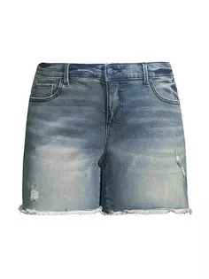 Джинсовые шорты с потертостями Slink Jeans, Plus Size, цвет wynter
