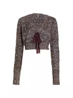 Кардиган Twinkle, украшенный кристаллами Free People, цвет hot fudge combo