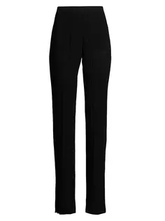 Плиссированные трикотажные брюки Stella Mccartney, черный