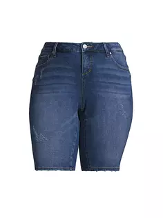 Джинсовые шорты-бермуды со средней посадкой Slink Jeans, Plus Size, цвет frances