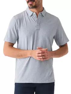 Рубашка поло из смесового хлопка в тонкую полоску Faherty Brand, цвет madaket stripe