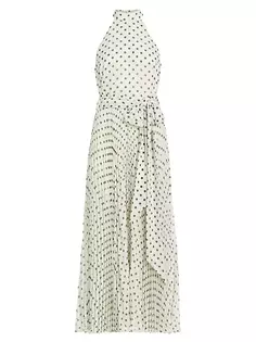 Платье миди для пикника Sunray в горошек Zimmermann, цвет cream black dot