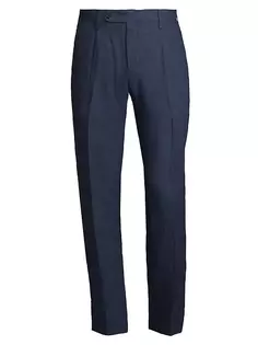 Индивидуальные льняные брюки Massimo Alba, синий