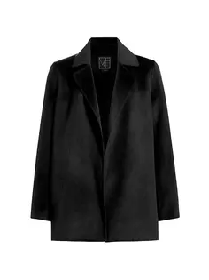 Шерстяное пальто Kate с открытой передней частью Mercer Collective, черный