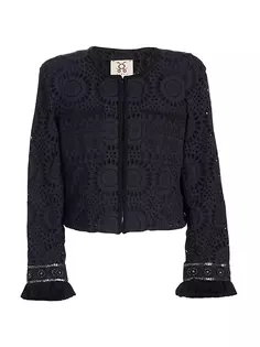 Хлопковая куртка Dori с вышивкой Figue, черный
