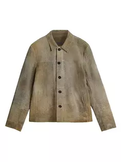 Кожаная куртка-рубашка Ivey John Varvatos, цвет desert