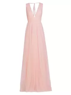 Плиссированное платье Vias из тюля Vera Wang Bride, цвет pale pink