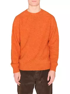 Вязаный свитер с круглым вырезом из замши Ymc, цвет orange