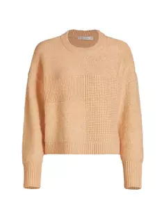 Свободный свитер с круглым вырезом Design History, цвет winter wheat combo