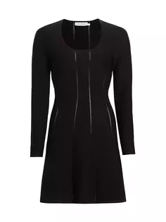 Трикотажное мини-платье Luminosity со вставками Zimmermann, черный