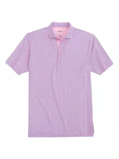 Рубашка поло Fenton с геометрическим рисунком Johnnie O, цвет hibiscus
