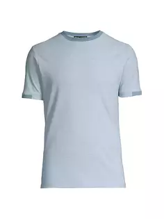 Хлопковая футболка узкого кроя Whitner Robert Barakett, синий