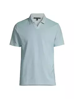 Рубашка поло узкого кроя Brix с V-образным вырезом Robert Barakett, цвет soft teal