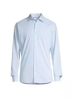 Рубашка из поплина приталенного кроя Eton, синий