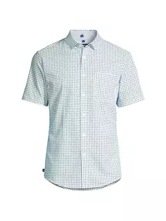 Рубашка с геометрическим принтом Leeward Mizzen+Main, белый