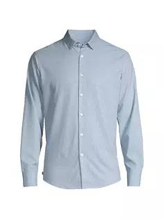Классическая рубашка с подветренной стороны без защипов Mizzen+Main, синий