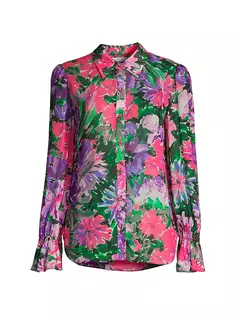Шифоновая блузка с цветочным принтом Lacey Garden Milly, мультиколор