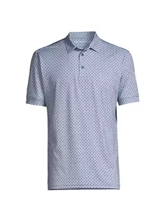 Рубашка поло Versa в горошек Mizzen+Main, цвет ashley blue dot