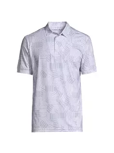 Полосатая рубашка-поло Versa в стиле пэчворк Mizzen+Main, цвет xenon patchwork