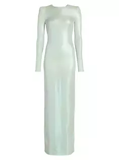 Трикотажное платье Frieze с длинными рукавами и пайетками Galvan, цвет iridescent