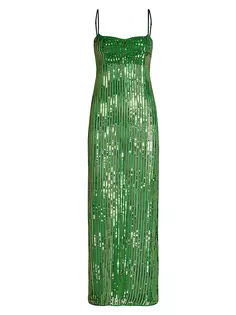 Платье-комбинация Poder Tejido Johanna Ortiz, цвет green gold