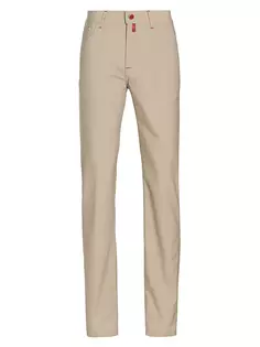 Шерстяные брюки с пятью карманами Kiton, серо-коричневый