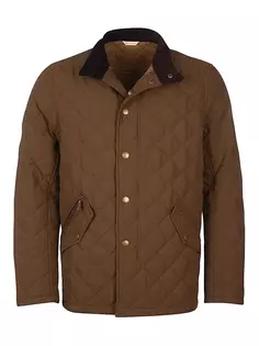 Стеганая нейлоновая куртка Shoveler Barbour, цвет dark sand