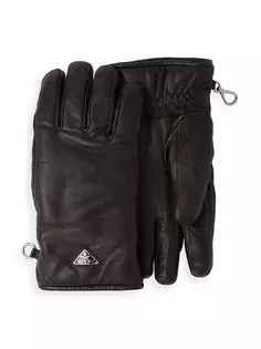 Кожаные перчатки наппа Prada, черный