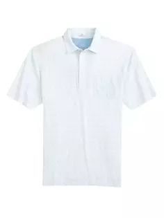 Рубашка-поло из хлопка с абстрактной принтом Briar Johnnie O, цвет malibu