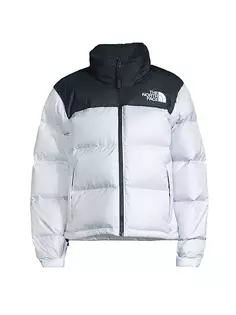 Пуховик Nuptse в стиле ретро с цветными блоками The North Face, черный