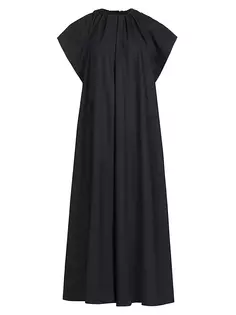 Платье макси со сборками Mm6 Maison Margiela, черный
