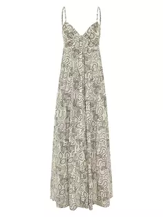 Платье макси Xiola с цветочным принтом Bird &amp; Knoll, цвет dot print off white