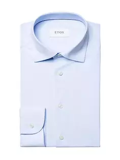 Однотонная эластичная рубашка узкого кроя Eton, синий