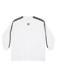 Футболка с длинным рукавом Balenciaga / Adidas оверсайз Balenciaga, белый