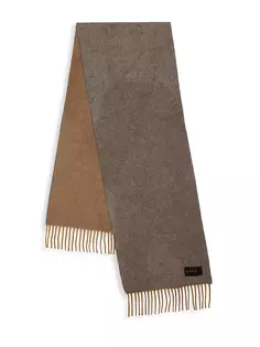 Полудвусторонний кашемировый шарф Begg X Co, цвет sand flannel grey